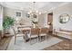 Cozy dining room featuring a coffered ceiling, buffet, and decorative lamps at 301 Supernova Dr, York, SC 29745
