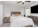 Comfortable bedroom featuring neutral colors, soft carpet, and side tables with lamps at 3965 Hemingway Dr, Hickory, NC 28601