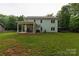 Expansive backyard featuring green lawn, patio, mature trees, perfect for outdoor activities and relaxation at 481 Evergreen Rd, Clover, SC 29710