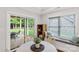Breakfast nook with window bench seating overlooking the backyard at 481 Evergreen Rd, Clover, SC 29710