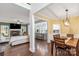 Open-concept living space showcases seamless flow between the living room, dining area, and kitchen at 481 Evergreen Rd, Clover, SC 29710