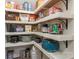 Walk-in pantry features lots of shelving for maximum storage at 5432 Kinsbridge Dr, Charlotte, NC 28227