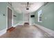 Spacious two car garage featuring high ceilings and natural light at 7101 Weavers Run, Cramerton, NC 28032