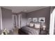 Bedroom featuring a queen-sized bed and closet, complemented by artwork and bedside lamps at 0 Mineral Ln, Lincolnton, NC 28092