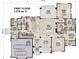 Detailed first floor plan showing kitchen, great room, primary suite, guest bedroom and garage at 0 Mineral Ln, Lincolnton, NC 28092