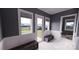 A bright mudroom features wainscoting, windows, and bench seating with access to the laundry room at 0 Mineral Ln, Lincolnton, NC 28092