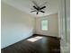 This bedroom has a closet, ceiling fan, and a large window for lots of light at 16 Cherry St, Albemarle, NC 28001