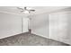 Clean bedroom with neutral carpet, ceiling fan, and closet at 279 Bailey Rd, Lancaster, SC 29720