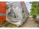 Side of the building featuring a vibrant mural of a gorilla enjoying a banana feast, adding character to the exterior at 2819 Georgia Ave, Charlotte, NC 28205