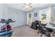 Versatile bedroom space currently used as an office, featuring natural light and lots of room to spread out at 3505 Mallard Cove Ct, Charlotte, NC 28269