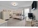 Neutral toned bedroom with bunk beds, desk, and dresser; perfect for a room at 5668 Stanfield Ridge Dr, Stanfield, NC 28163