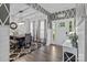 View of a lovely dining room featuring a stylish rug, a modern light fixture, and decor accents at 5668 Stanfield Ridge Dr, Stanfield, NC 28163