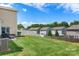A large, well-maintained backyard with a lush lawn and privacy fencing at 6510 Nathan Dr # 78, Charlotte, NC 28269