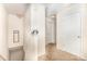 Upstairs hallway with carpeted floor and bright walls at 8005 Stevie Oaks Ln, Charlotte, NC 28215