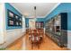 Elegant dining room with a large table and sophisticated decor at 9210 Ginhouse Ln, Charlotte, NC 28277