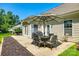 Back patio featuring a table and chairs, and an umbrella that offers shade at 14727 Brannock Hills Dr, Charlotte, NC 28278