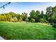 Expansive, well-maintained backyard with ample green space, landscaping, and a fire pit area, great for outdoor enjoyment at 159 Holly Ridge Dr, Mooresville, NC 28115