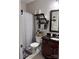 Well-maintained bathroom with modern fixtures, a shower and vanity at 16142 Commodore Dr, Lancaster, SC 29720