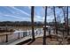 Scenic lake view with dock and boat lift at 16142 Commodore Dr, Lancaster, SC 29720