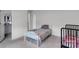 This bedroom features carpeted floors and an closet for storing all of their clothes and personal items at 16404 Wavenly House Dr, Charlotte, NC 28273