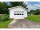 A white detached storage shed with a concrete driveway at 205 Hillcrest Ave, Rock Hill, SC 29732