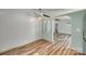 Bright dining area with stylish wood floors, open layout, and easy access to the kitchen and living room at 284 Cedar Grove Rd, Clover, SC 29710