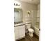 Bathroom with white vanity, granite countertop, and tub-shower combination at 323 J C Dellinger Rd, Cherryville, NC 28021