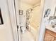 Clean and functional bathroom with a shower-tub combo and neutral finishes at 35 Wittenburg Springs Dr, Taylorsville, NC 28681