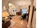 Cozy living room featuring hardwood floors, a decorative fireplace, and comfortable seating at 35 Wittenburg Springs Dr, Taylorsville, NC 28681