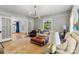 Bright living room featuring neutral walls, hardwood floors, and large windows at 506 Clement Ave, Charlotte, NC 28204