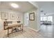 Well-lit home office with stylish desk, chair, and modern decor accents at 5228 Tomsie Efird Ln, Charlotte, NC 28269