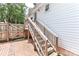 Back entrance stairs leading to the house with a brick patio area at 536 Carroll St, Statesville, NC 28625