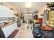 Garage with lots of storage cabinets and work area at 6302 Dwayne Starnes Dr, Hickory, NC 28602