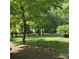 Green lawn with large trees and a view of a quiet road at 695 Knollcrest Ne Dr, Concord, NC 28025
