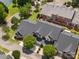 An aerial view of townhomes with manicured lawns near a lake at 705 Congressional Ln, Fort Mill, SC 29708