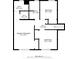 Detailed floor plan of the upper level, illustrating the layout of bedrooms, bathrooms, and walk-in closet at 7320 Ritter Dr, Charlotte, NC 28270