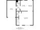 Floor plan layout showcases the kitchen, living room, and bath on the first floor at 8226 Gabon Ct, Charlotte, NC 28215