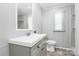 Contemporary bathroom featuring modern vanity, sink and ample shelving at 1310 Glasscock Rd, Rock Hill, SC 29730