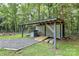 Storage shed providing ample space for tools and equipment, enhancing backyard functionality and organization at 1310 Glasscock Rd, Rock Hill, SC 29730