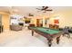 The finished basement has a pool table, fireplace, seating area, and eat-in kitchen at 133 Upland Dr, Statesville, NC 28625
