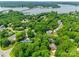 Aerial view of a beautiful, well-maintained neighborhood near the water and Lake Norman at 16527 Woolwine Rd, Charlotte, NC 28278