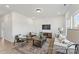 Inviting living room featuring modern furniture, a stylish rug, and a mounted television at 32612-B Millingport Rd # 7157, New London, NC 28127