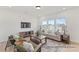 Cozy living room featuring a comfortable sofa, stylish chairs, a rustic coffee table, and natural light at 32612-B Millingport Rd # 7157, New London, NC 28127