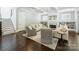 Cozy living room featuring a fireplace, built-in shelving, and comfortable seating at 431 Wonderwood Dr, Charlotte, NC 28211