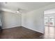Inviting room features hardwood floors and a view of the backyard at 6516 Laurel Springs Ct, Charlotte, NC 28227