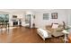 Open concept floor plan features eat-in kitchen and a cozy living room space at 6935 Woodstock Dr, Charlotte, NC 28210