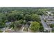 Aerial view of the house, neighborhood, and surrounding lush greenery with mature trees at 904 Anderson St, Charlotte, NC 28205