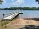 Scenic view of a private dock leading to the serene waters, perfect for lakefront living at 122 Ringneck Trl, Mooresville, NC 28117