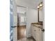 Cozy bathroom view with marble counter and tile floors at 1619 Providence Rd, Charlotte, NC 28207