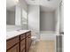 Bathroom with a double vanity, tile floors, and a separate tub and shower at 1660 Beleek Ridge Ln, Lake Wylie, SC 29710